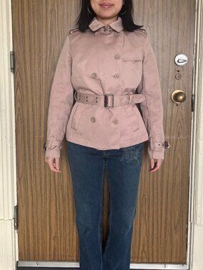 Fossil | Blair Short Trench Coat in Driftwood | Size XS